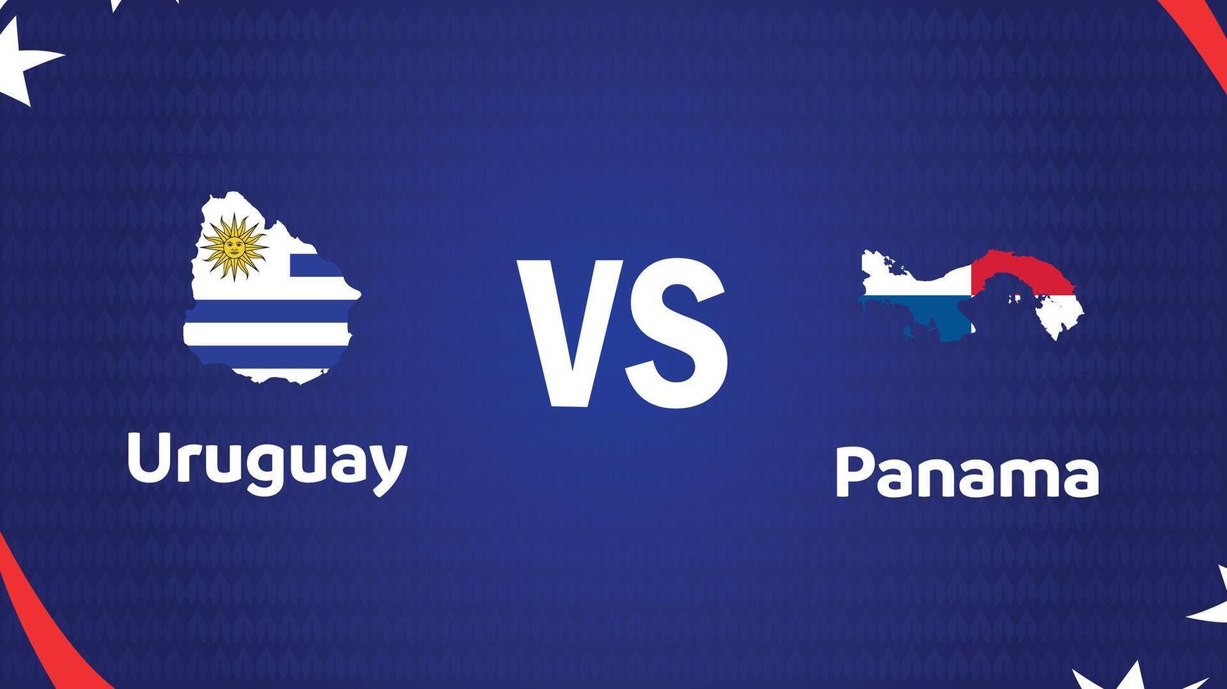 Uruguay And Panama Match Flag Map American Football USA 2024 Abstract Design Logo Symbol American Football final illustration vector