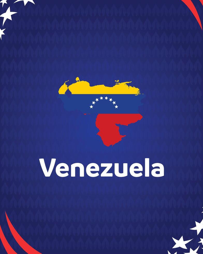 Venezuela Flag Map American Football USA 2024 Abstract Design Logo Symbol American Football final illustration vector