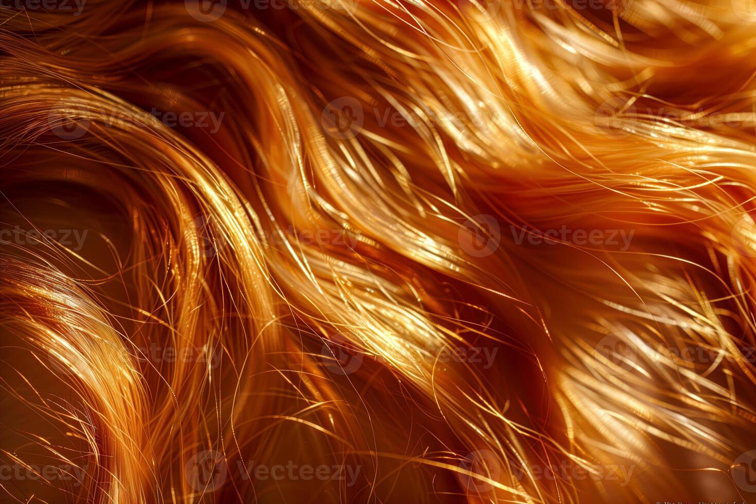 Orange reflective hair texture photo