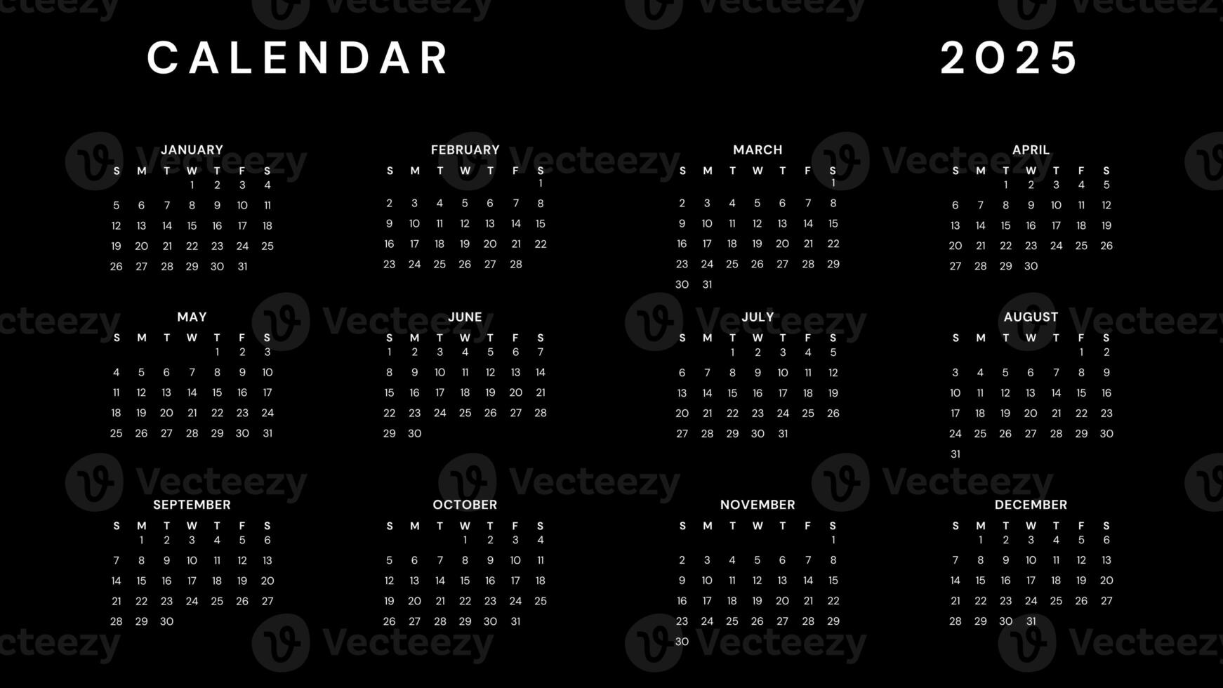A black and white calendar with the year 2015 on it photo