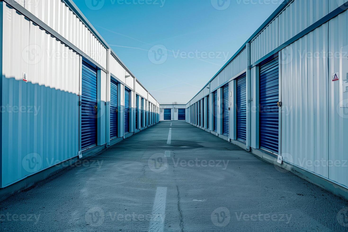 Multiple storage units with doors photo