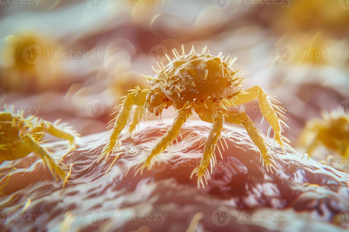 Spider sits rock photo