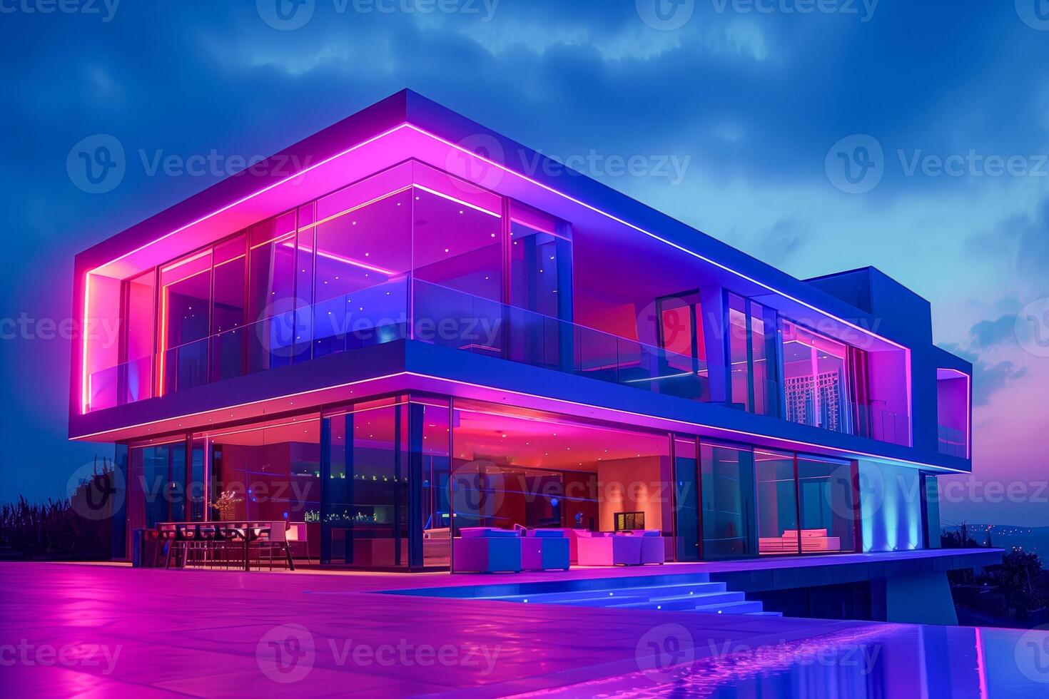 A house and pool close-up under sky photo