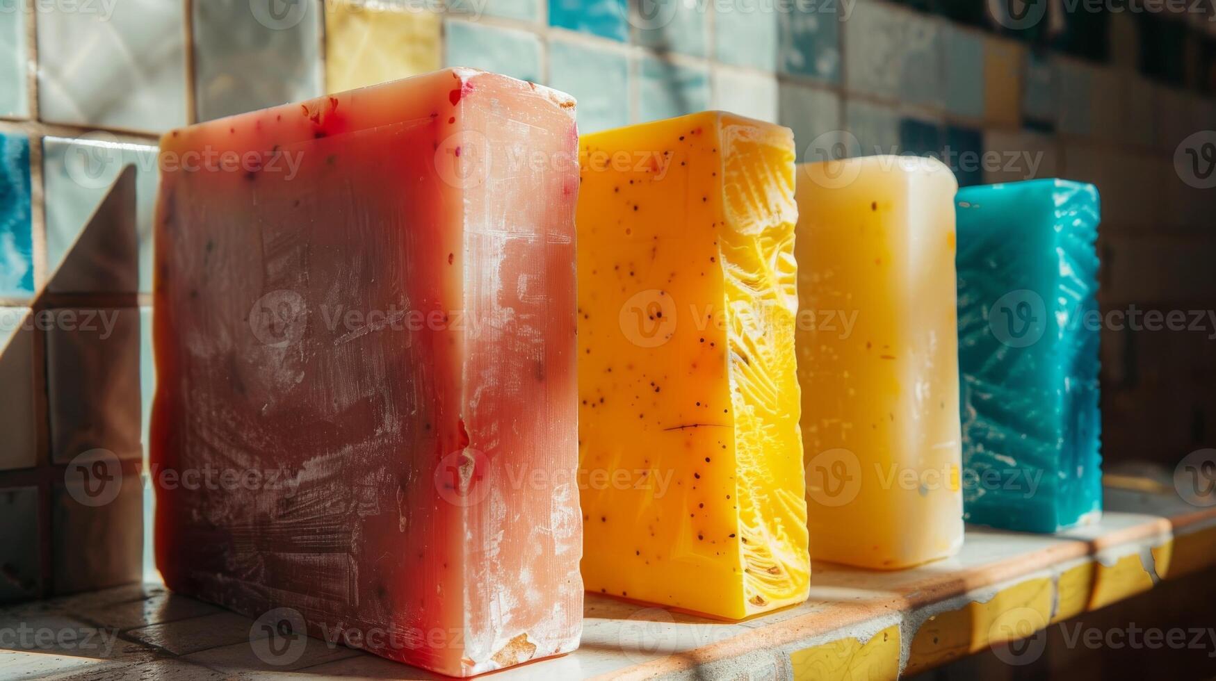 Colorful Handmade Soaps on Display photo