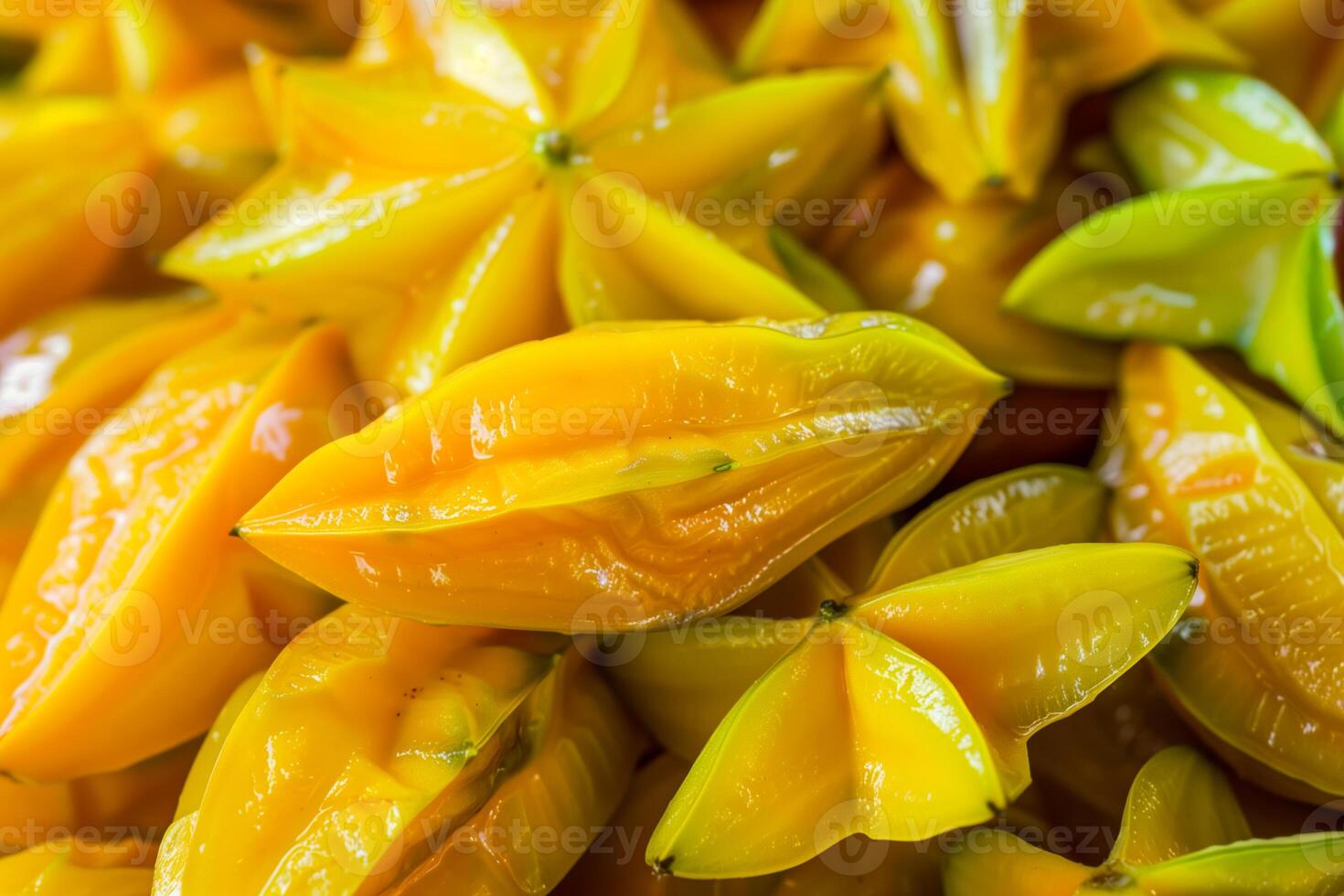 Many yellow star fruit photo