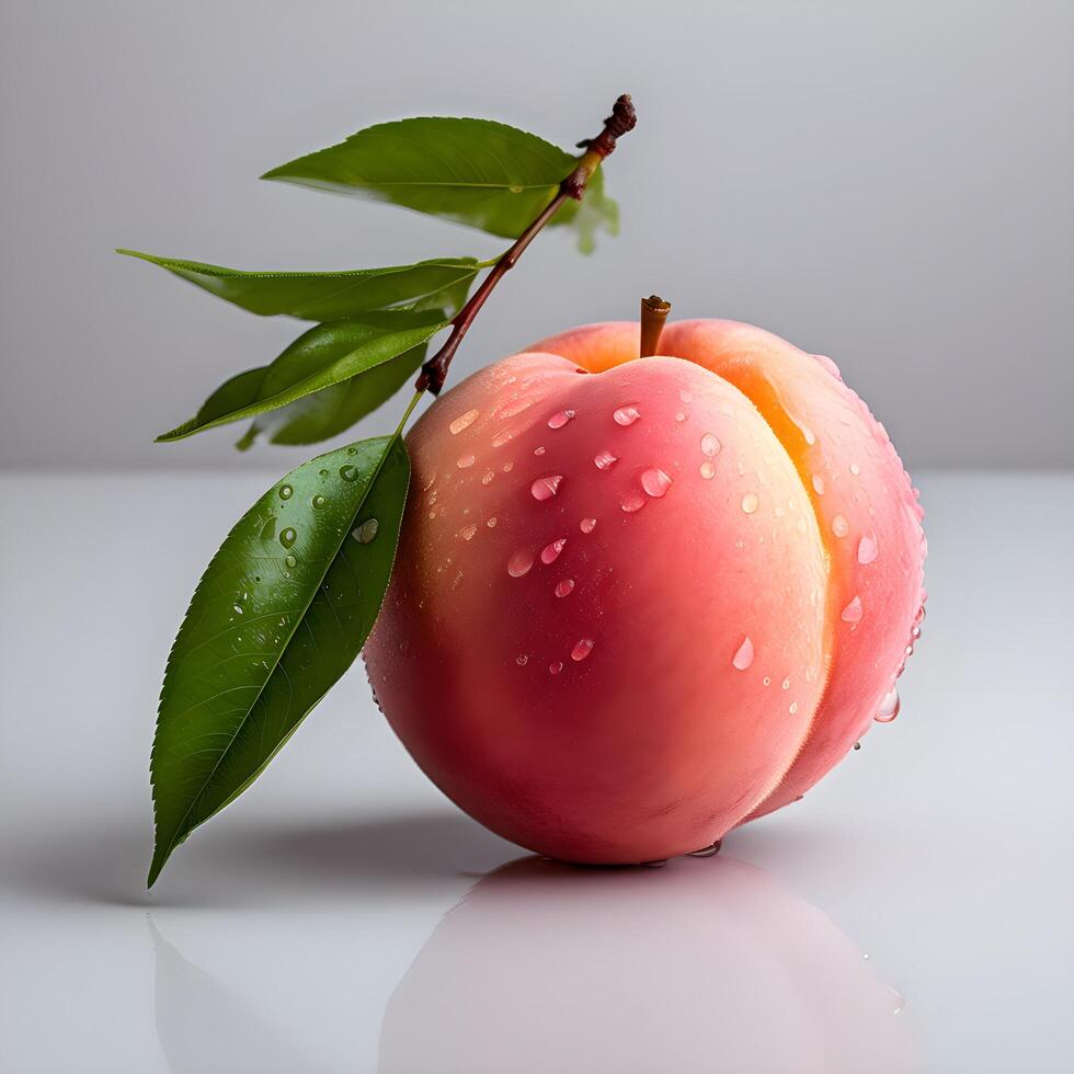 Single Peach Fruit photo