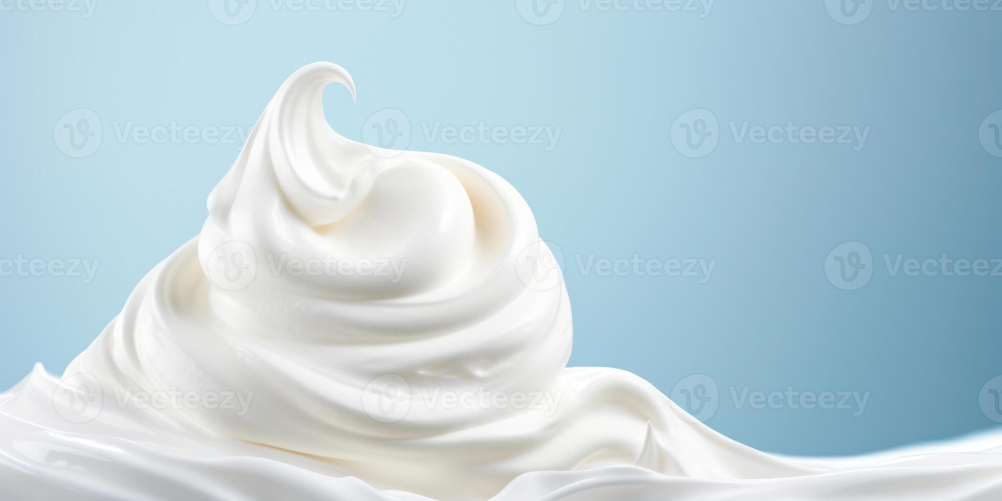 Milky White Swirl. Creamy Delight with a Smooth Texture and Fresh Ingredients, Topped photo