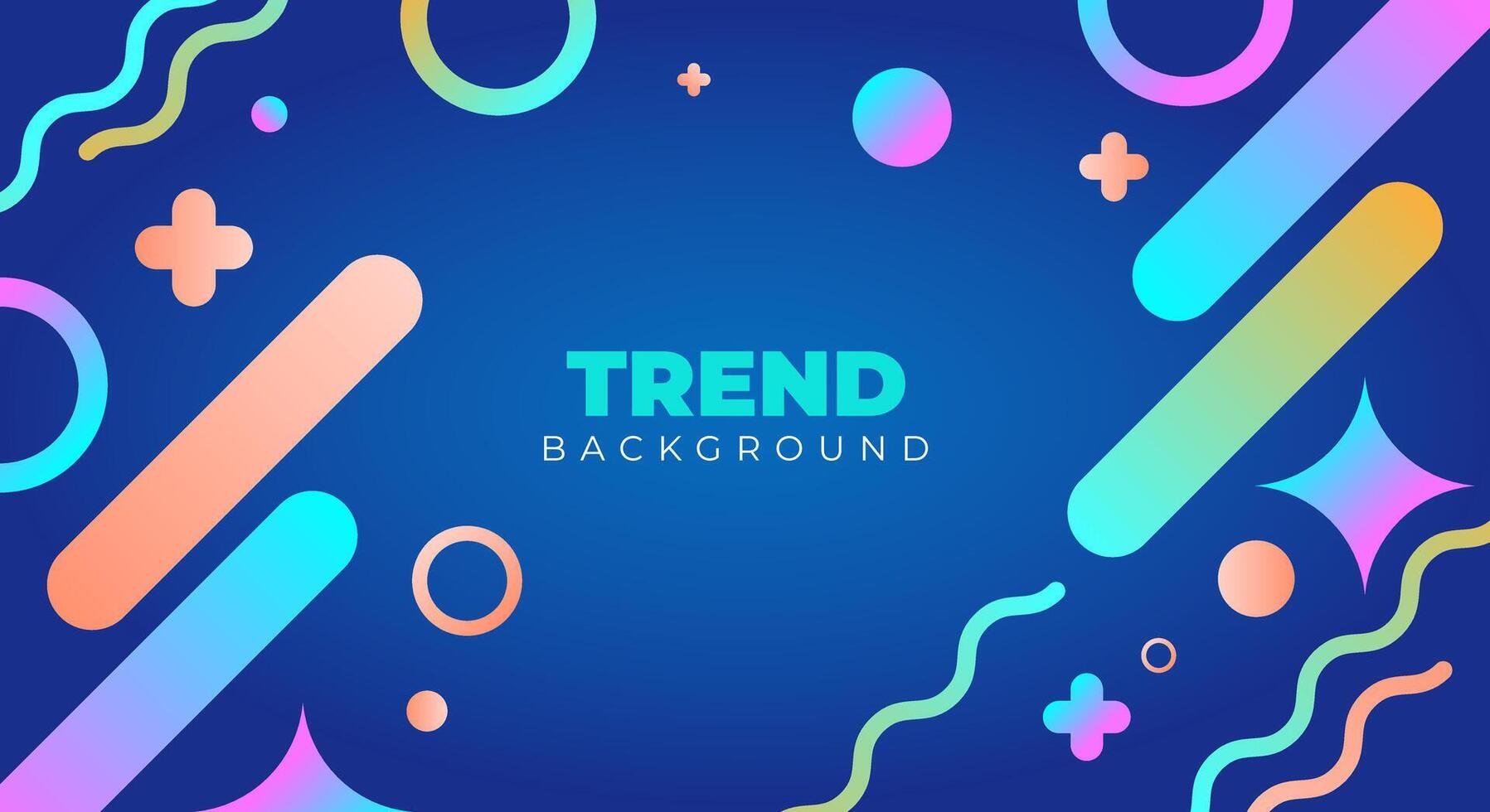 Creative gradient geometric trend background vector