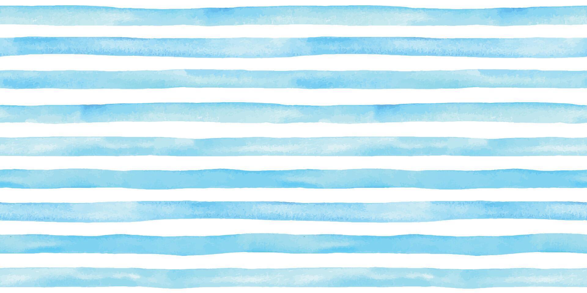Blue stripes. Watercolor hand drawn seamless pattern with blue strokes. Geometric Abstract print. Background for textile, wallpaper, scrapbooking, greeting cards vector