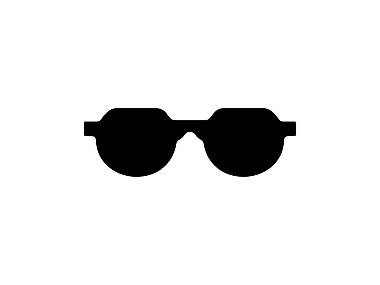 Sun Eye Glasses Silhouette, Front View, Flat Style, can use for Pictogram, Logo Gram, Apps, Art Illustration, Template for Avatar Profile Image, Website, or Graphic Design Element vector