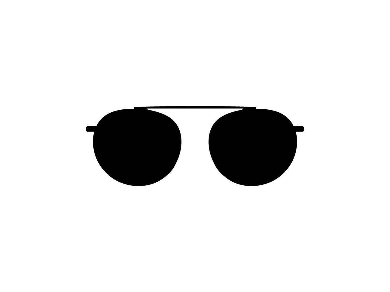 Sun Eye Glasses Silhouette, Front View, Flat Style, can use for Pictogram, Logo Gram, Apps, Art Illustration, Template for Avatar Profile Image, Website, or Graphic Design Element vector