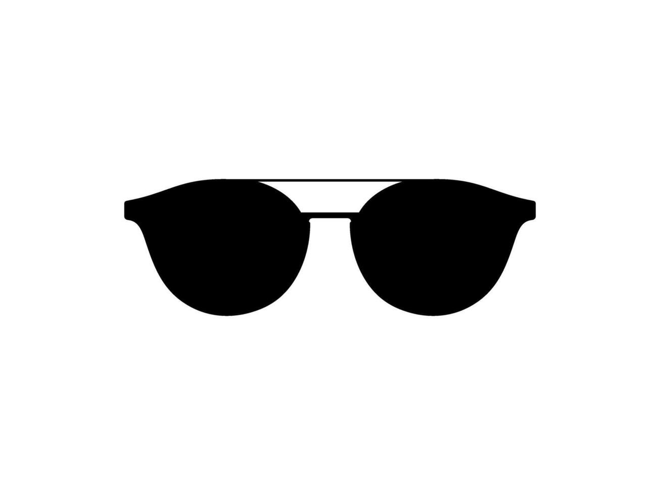 Sun Eye Glasses Silhouette, Front View, Flat Style, can use for Pictogram, Logo Gram, Apps, Art Illustration, Template for Avatar Profile Image, Website, or Graphic Design Element vector