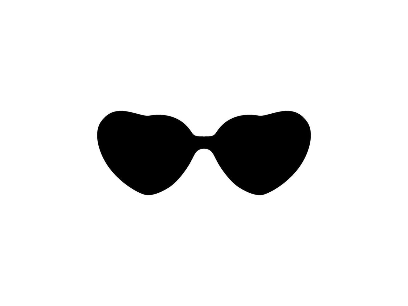 Sun Eye Glasses Silhouette, Front View, Flat Style, can use for Pictogram, Logo Gram, Apps, Art Illustration, Template for Avatar Profile Image, Website, or Graphic Design Element vector