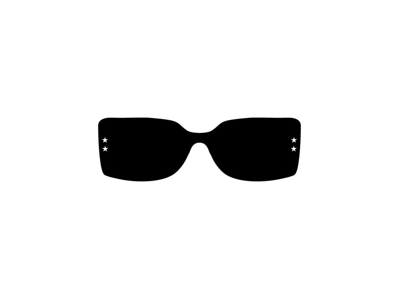 Sun Eye Glasses Silhouette, Front View, Flat Style, can use for Pictogram, Logo Gram, Apps, Art Illustration, Template for Avatar Profile Image, Website, or Graphic Design Element vector