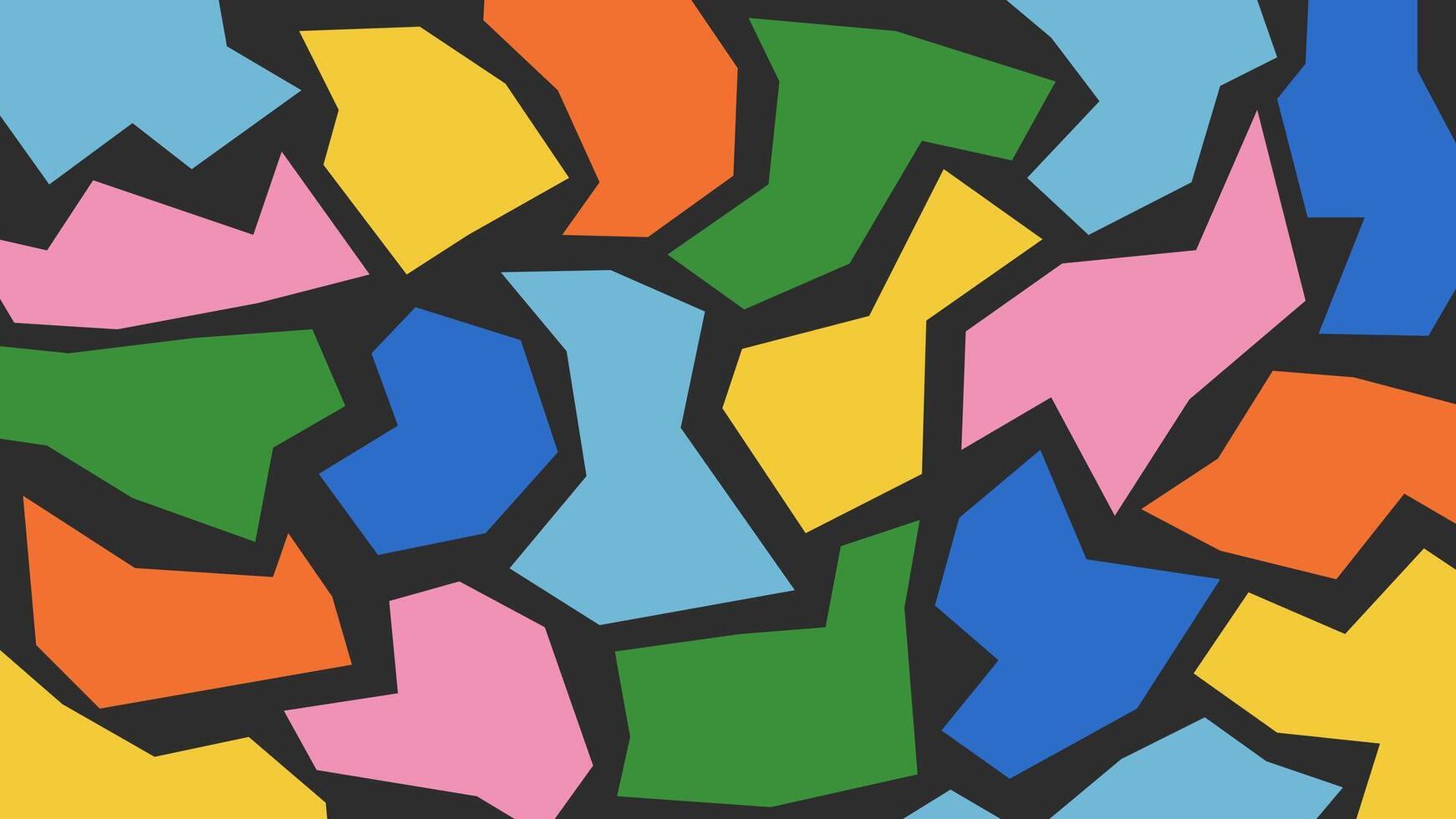Colorful doodle background. Abstract pattern with geometric shapes and figures. Fun festive trendy design vector