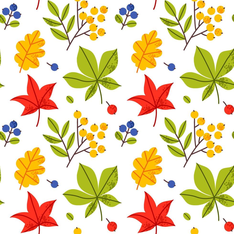 Seamless autumn pattern vector