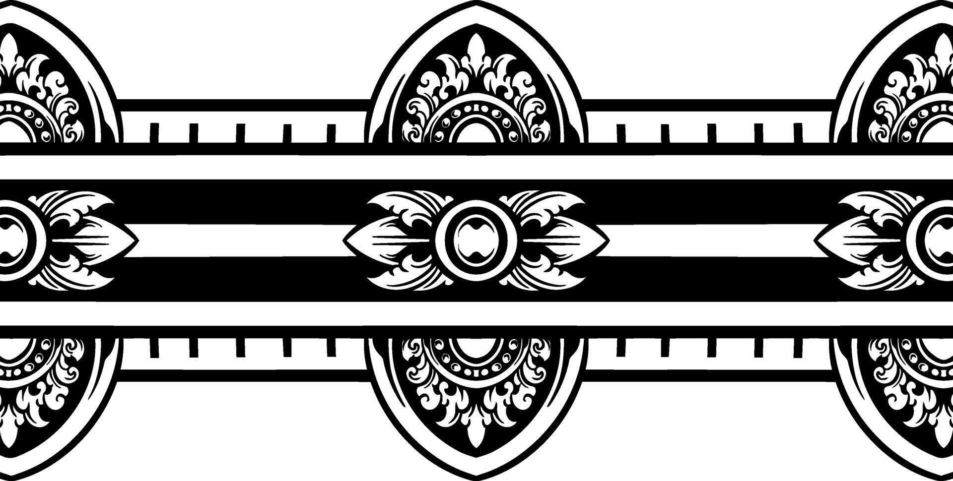 línea Arte Clásico frontera elemento vector