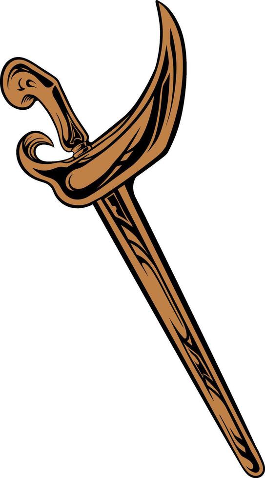 Indonesian traditional weapon keris vector