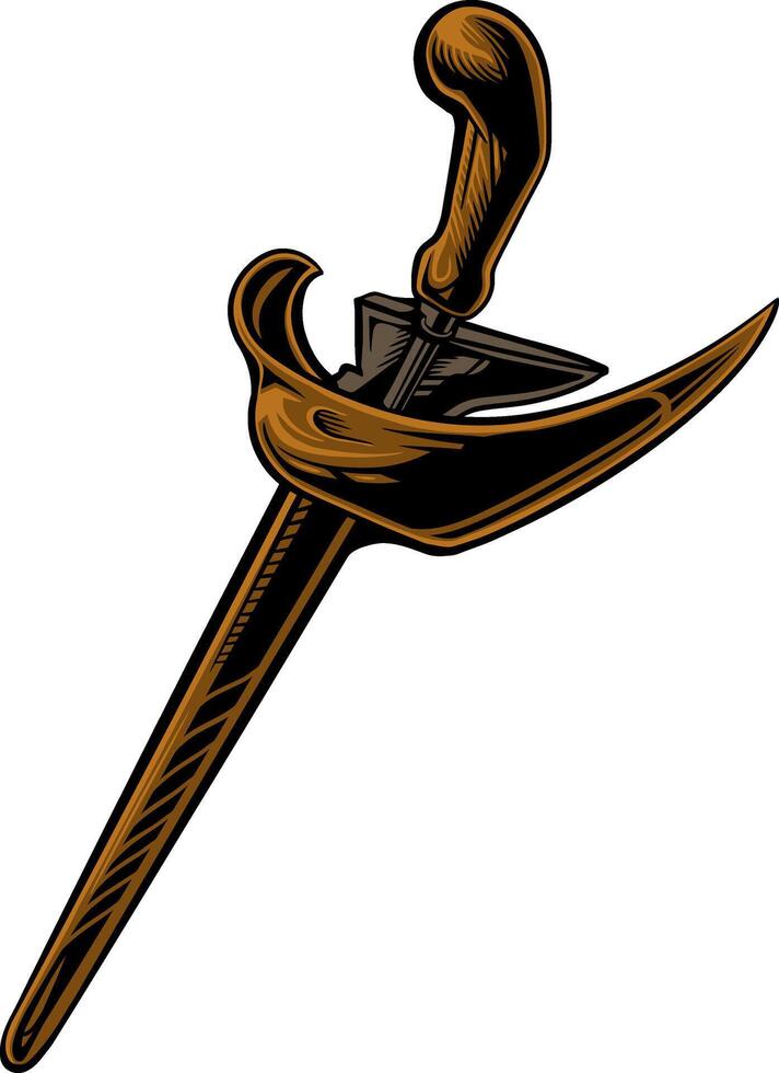 Indonesian traditional weapon keris vector