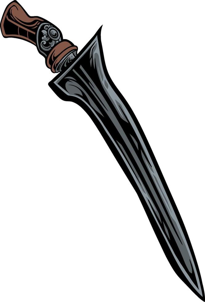 Indonesian traditional weapon keris vector