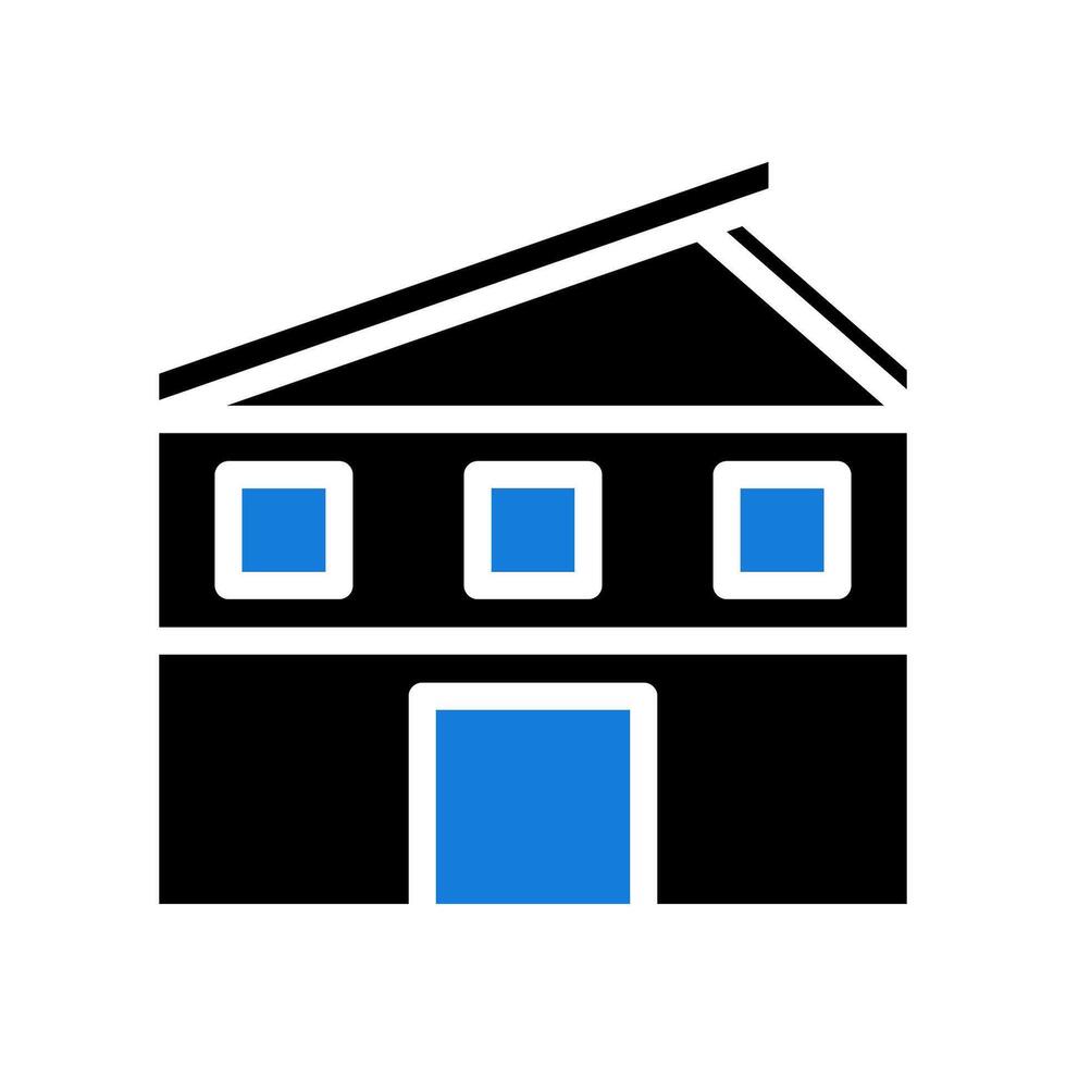 house icon solid blue black vector