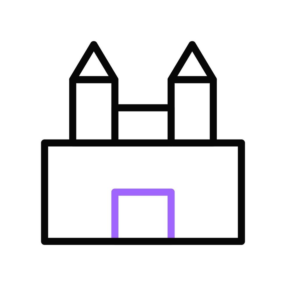 house icon duocolor purple black vector
