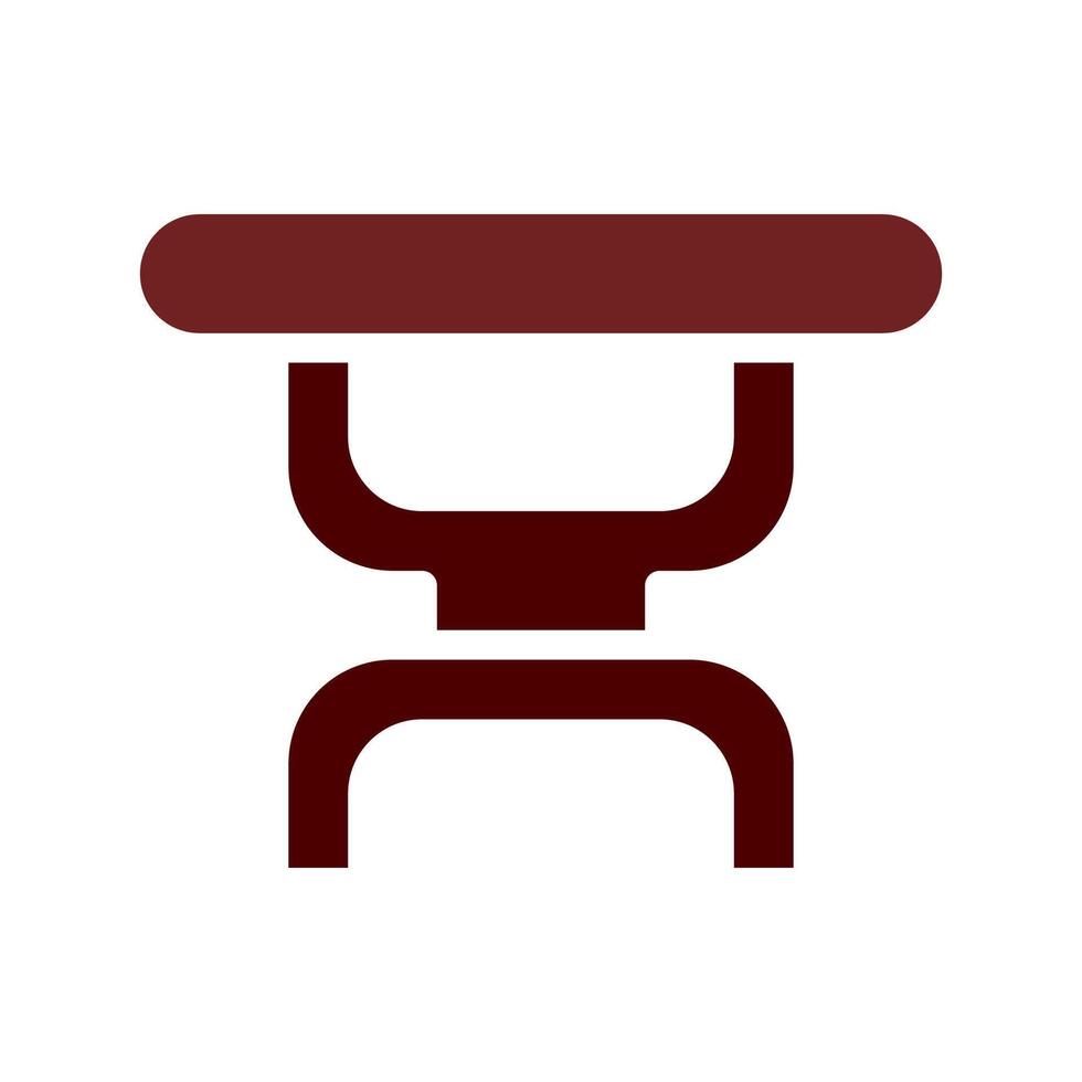 Table icon solid brown vector
