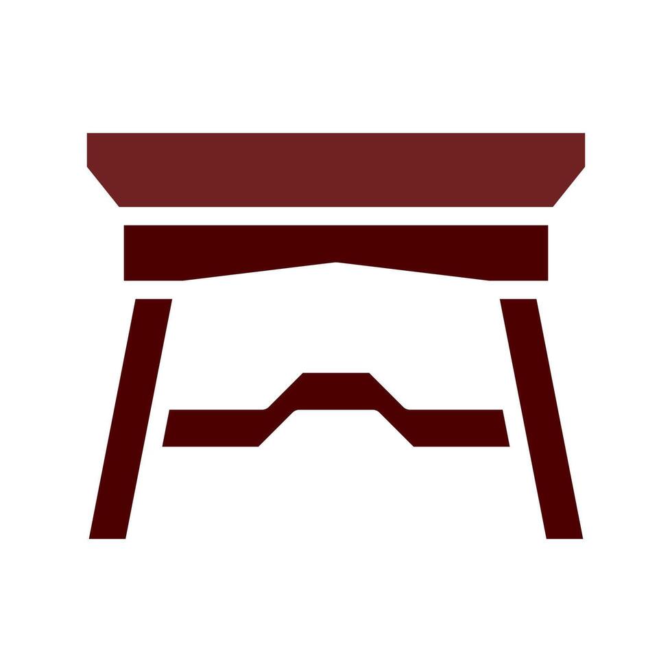 Table icon solid brown vector