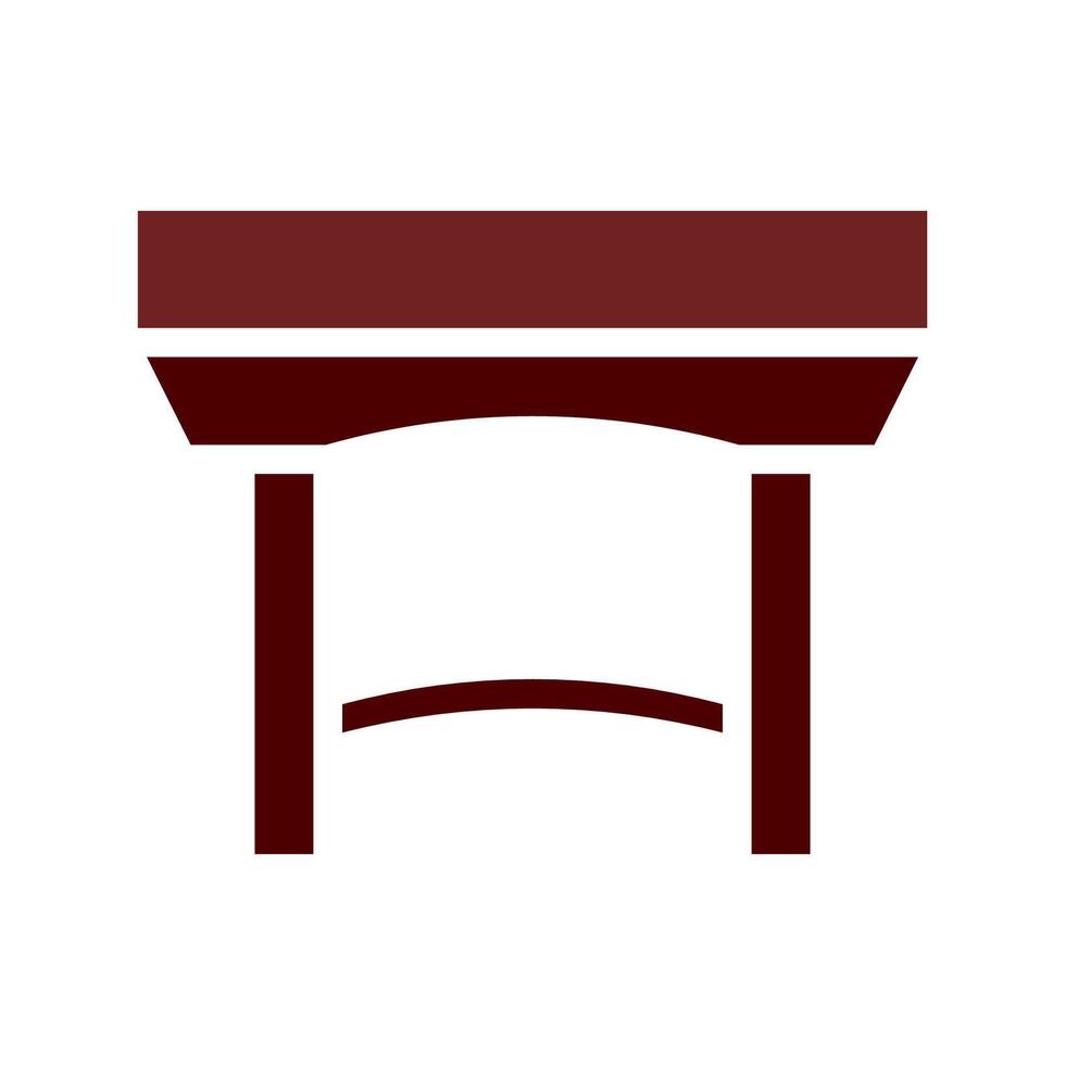 Table icon solid brown vector