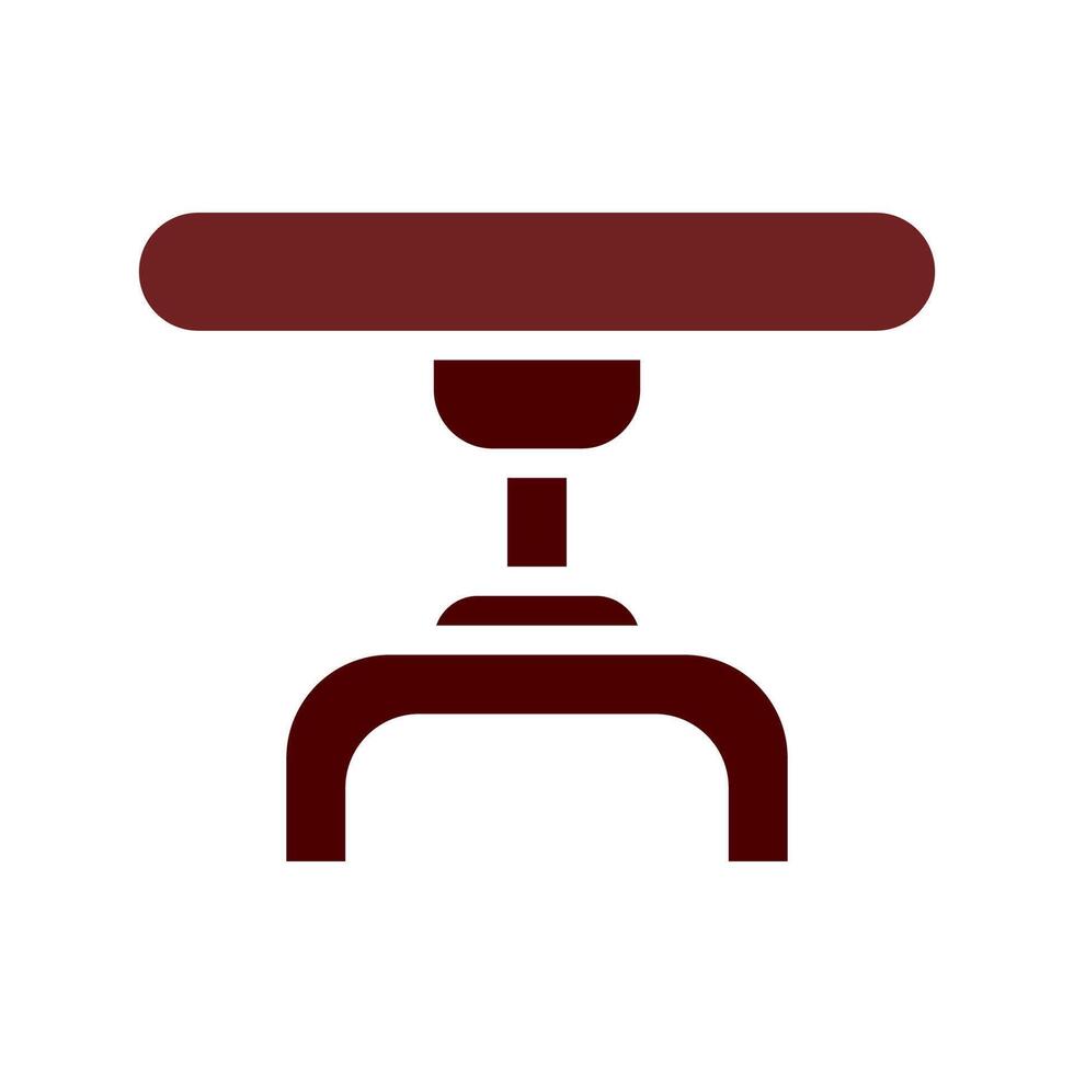Table icon solid brown vector
