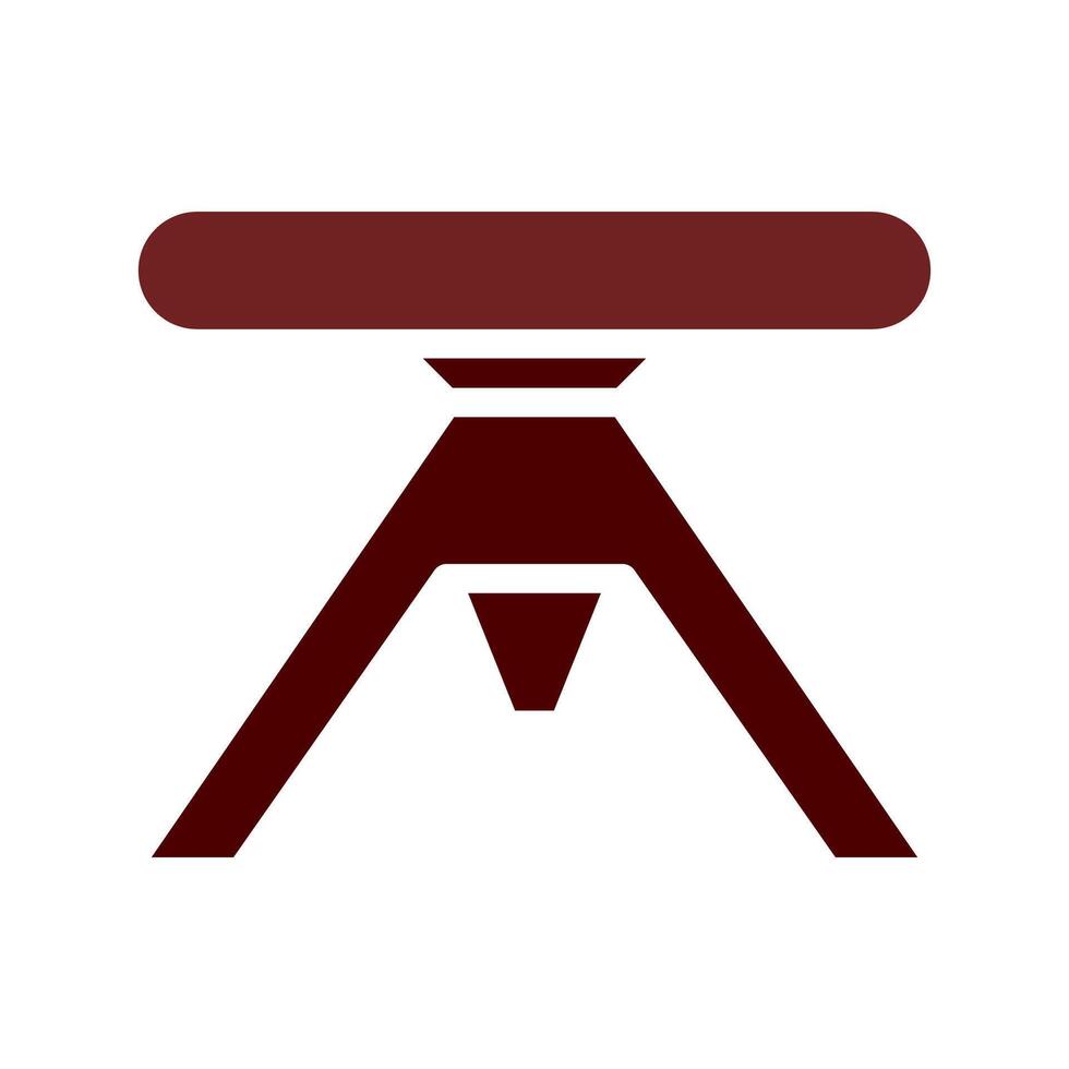 Table icon solid brown vector
