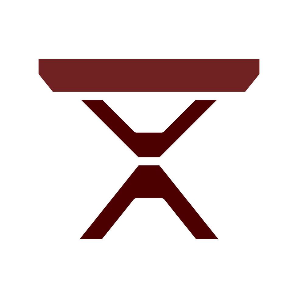 Table icon solid brown vector