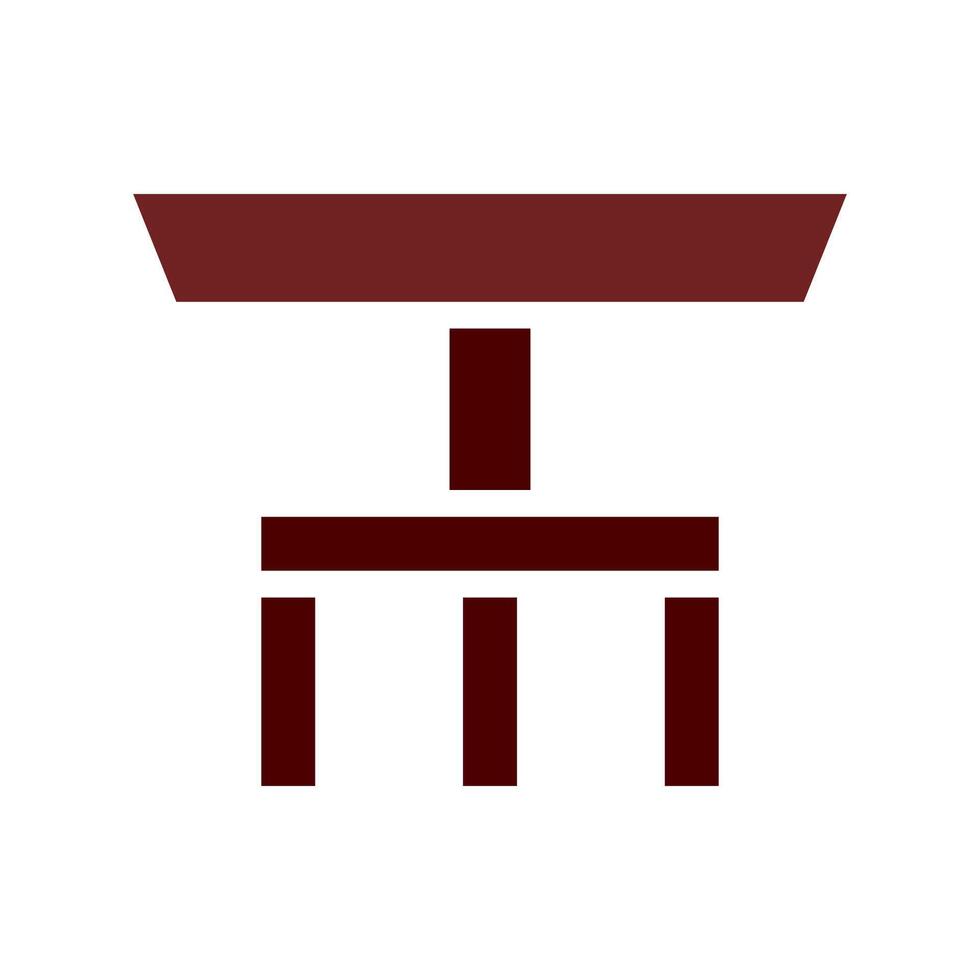 Table icon solid brown vector