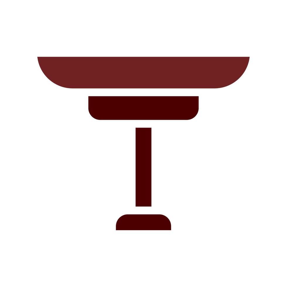 Table icon solid brown vector