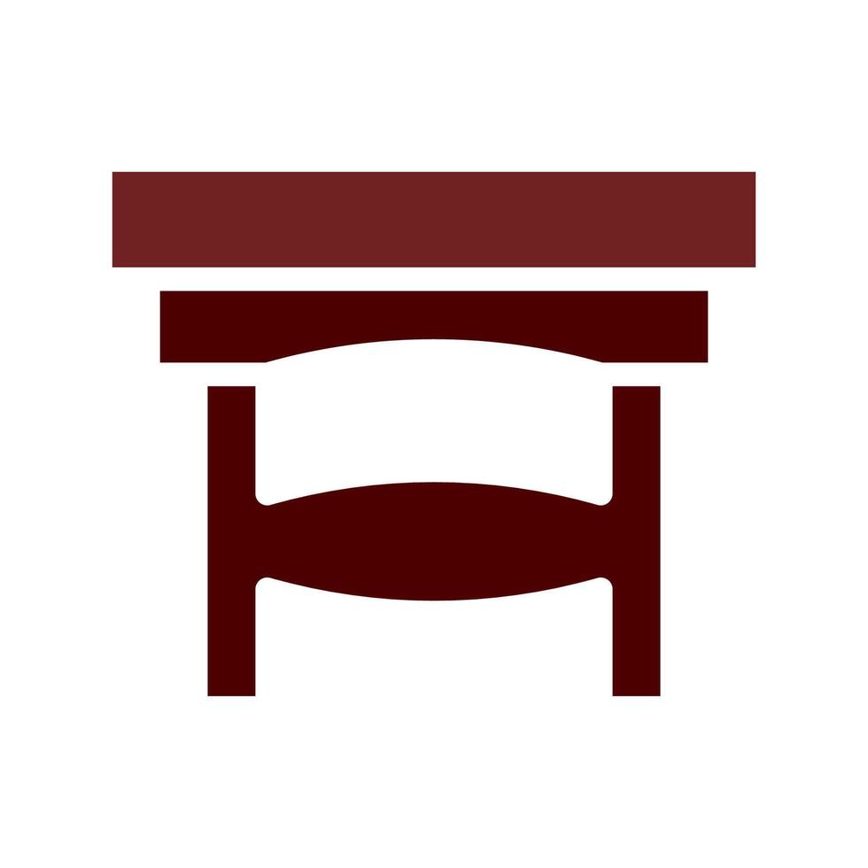 Table icon solid brown vector