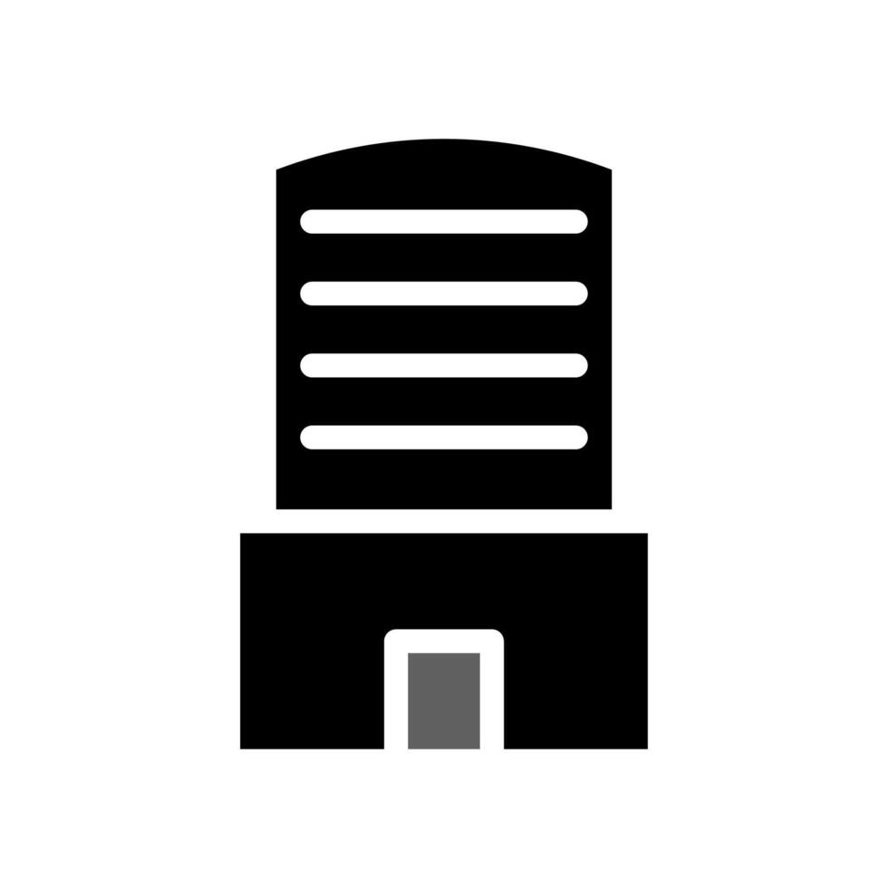 Building icon solid grey black vector