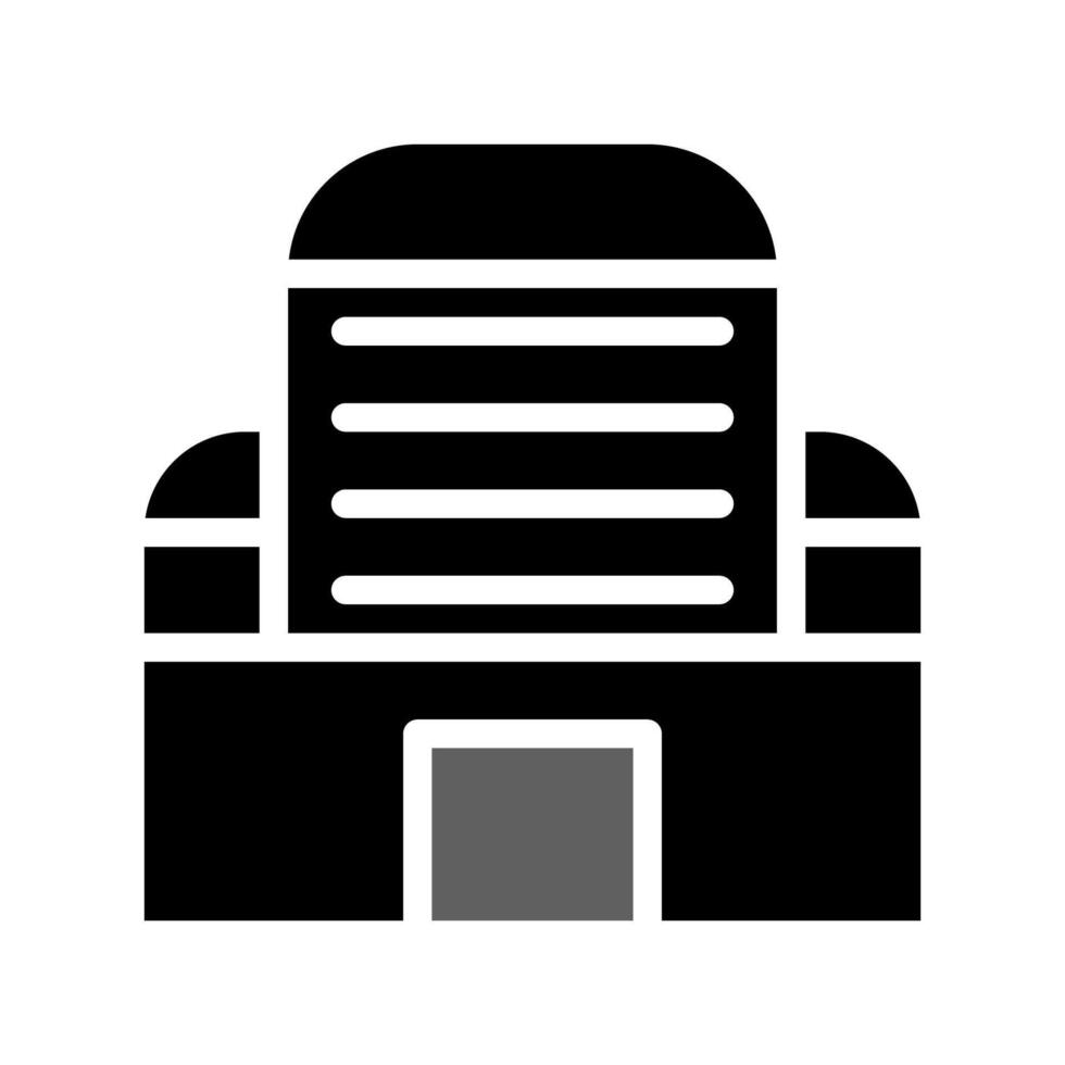 Building icon solid grey black vector