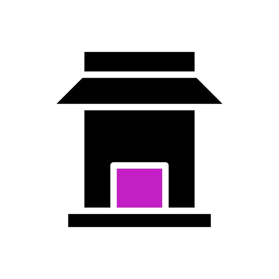 house icon solid purple black vector