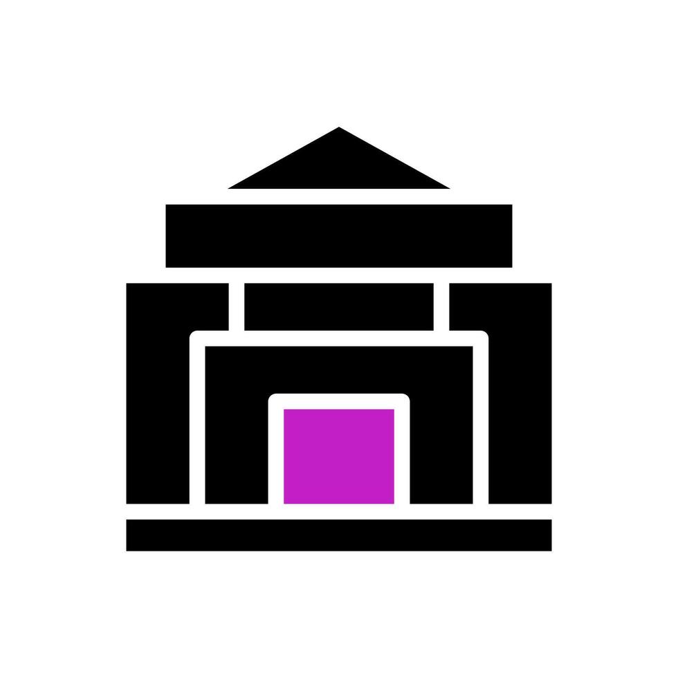 house icon solid purple black vector