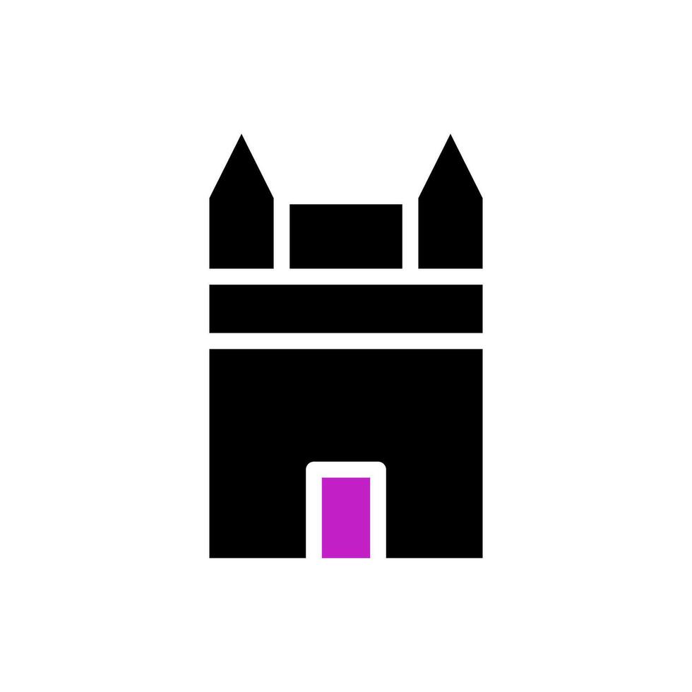 house icon solid purple black vector