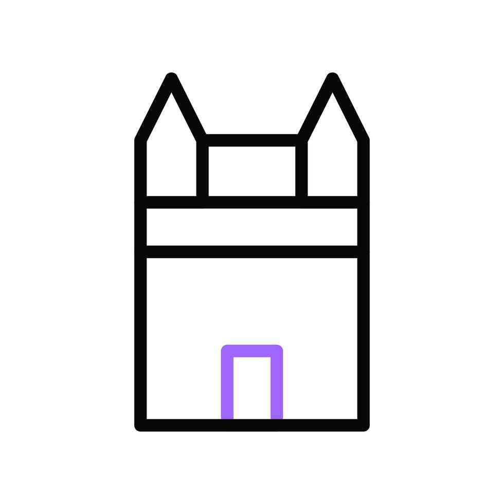house icon duocolor purple black vector