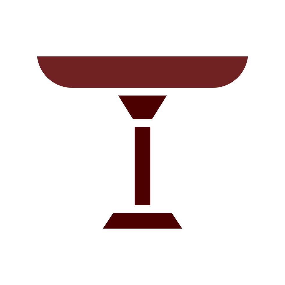 Table icon solid brown vector