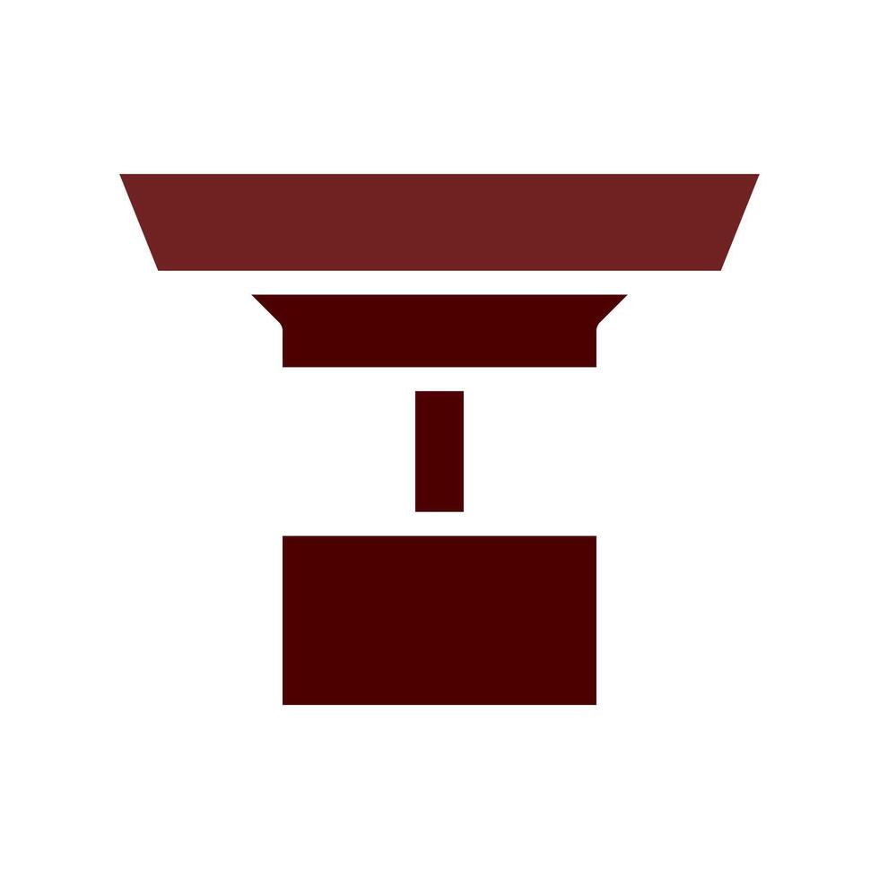 Table icon solid brown vector