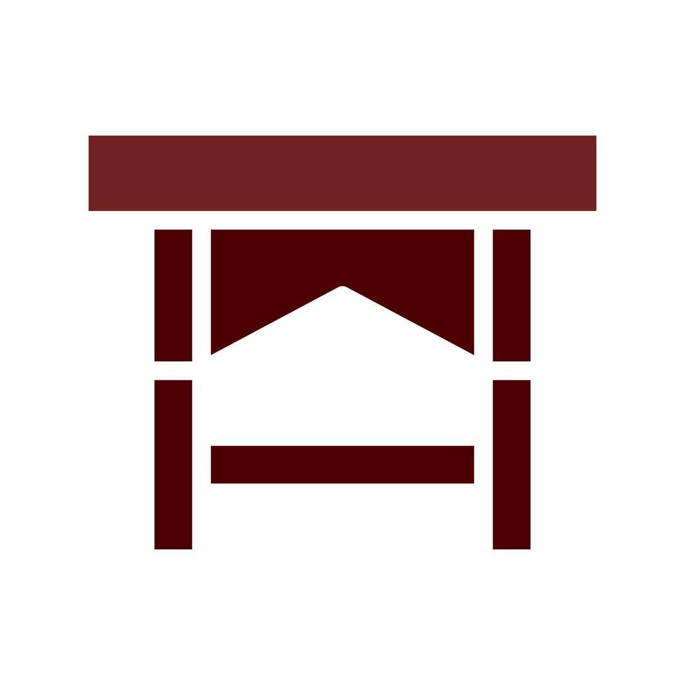 Table icon solid brown vector