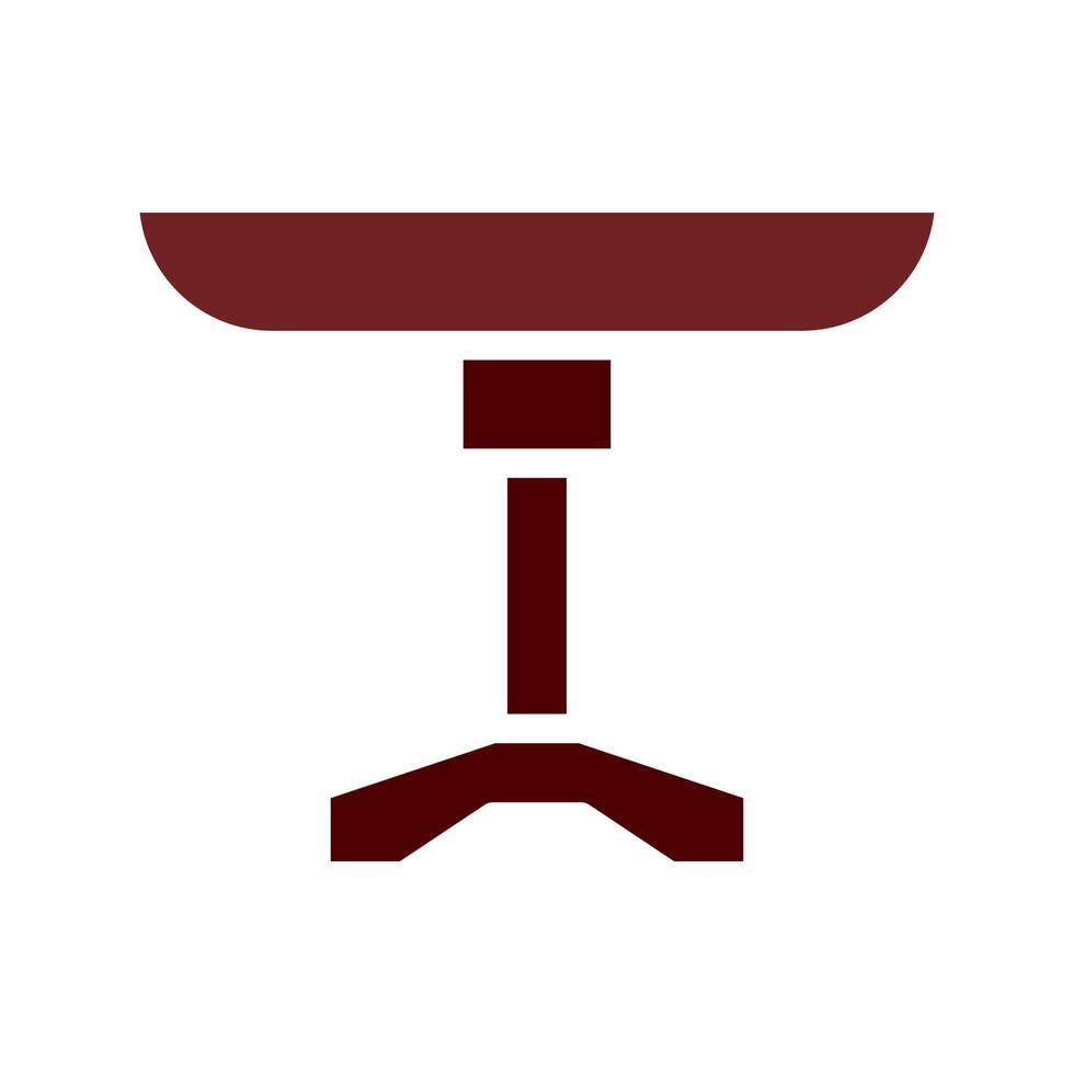 Table icon solid brown vector
