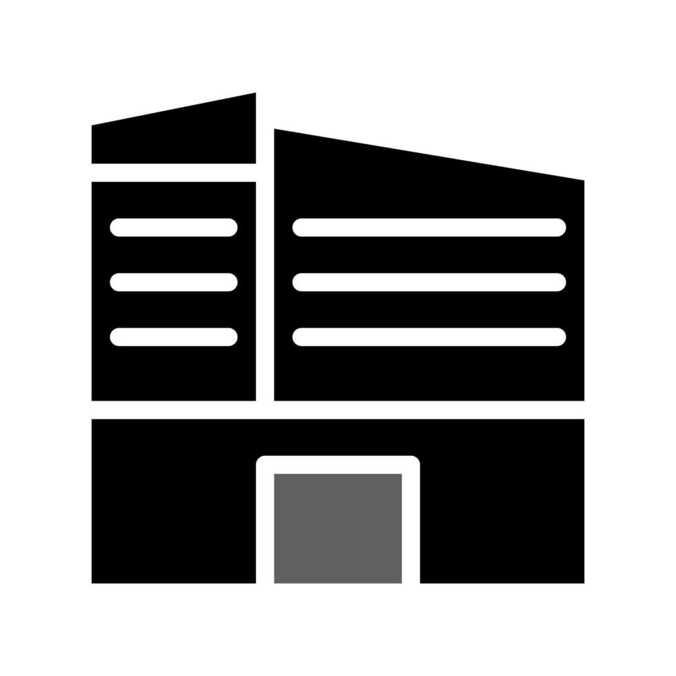 Building icon solid grey black vector