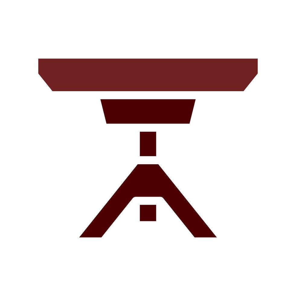 Table icon solid brown vector