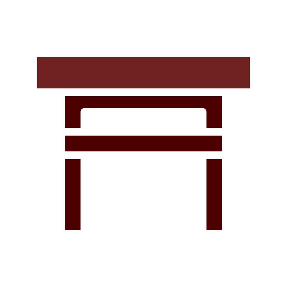 Table icon solid brown vector