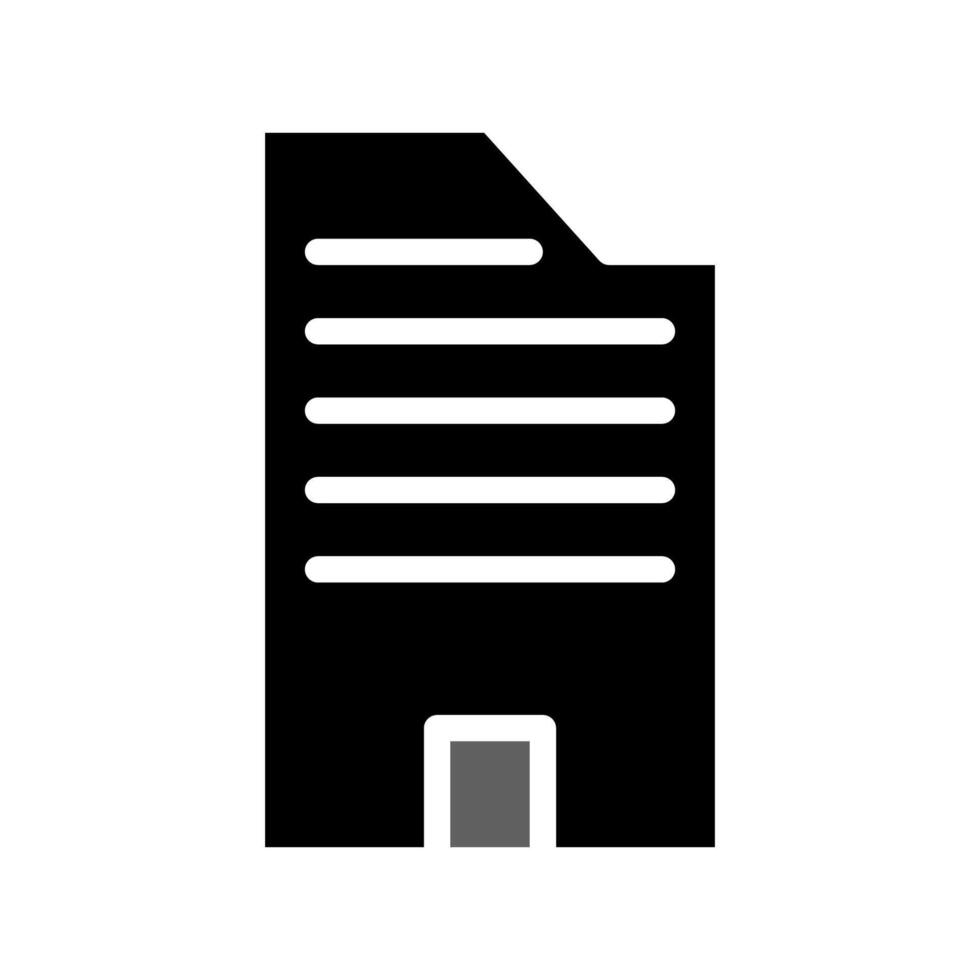 Building icon solid grey black vector