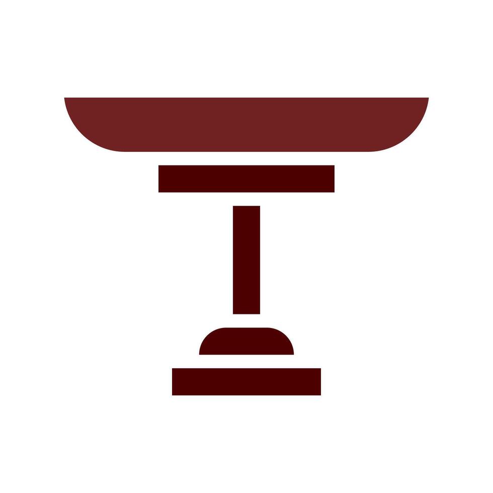 Table icon solid brown vector